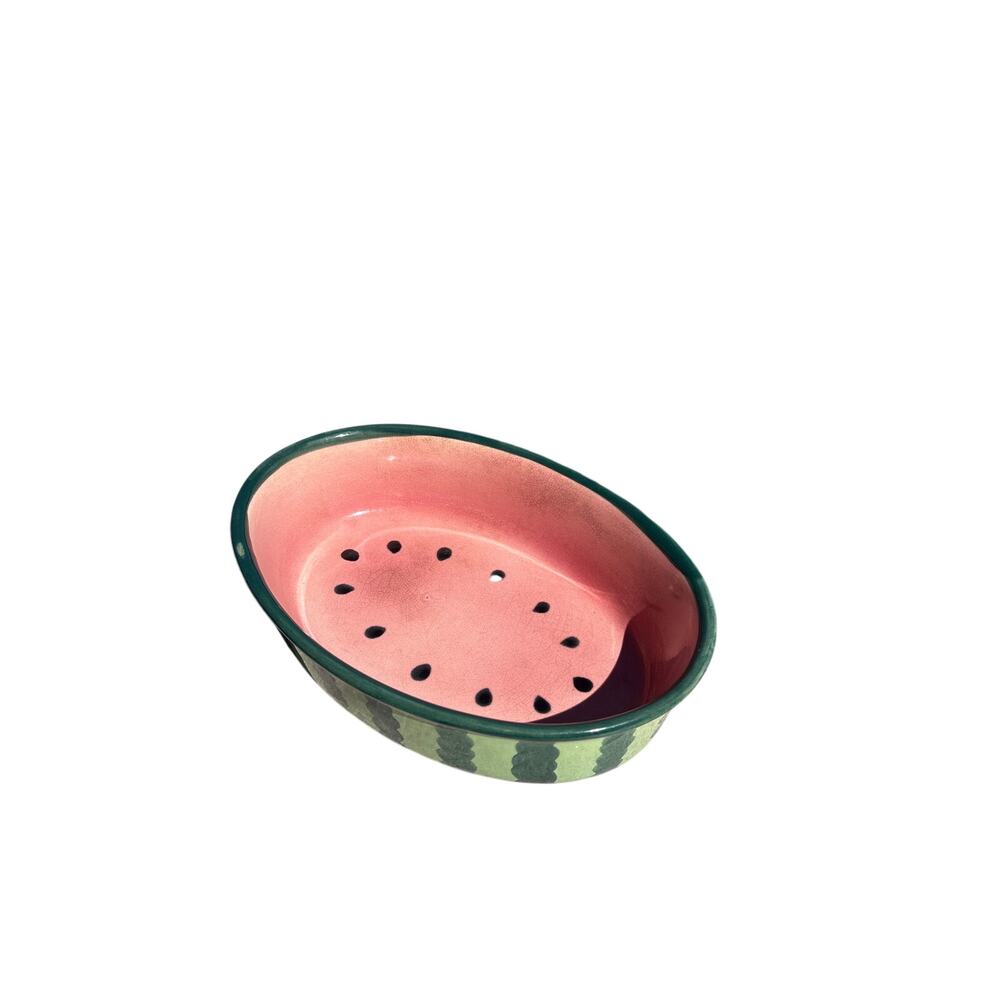 Ceramic Watermelon Serving Bowl Vintage